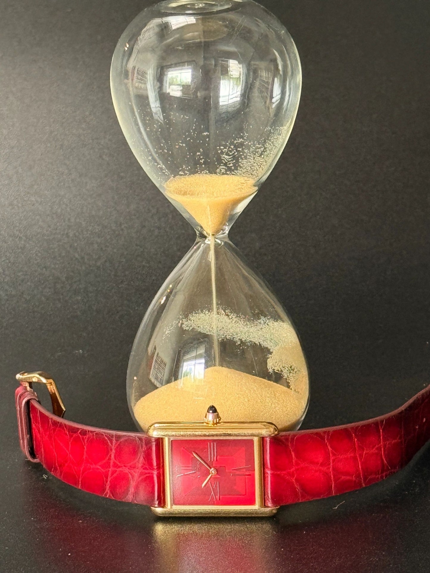 Cartier Tank Louis Cartier Red Laquer (SOLD)