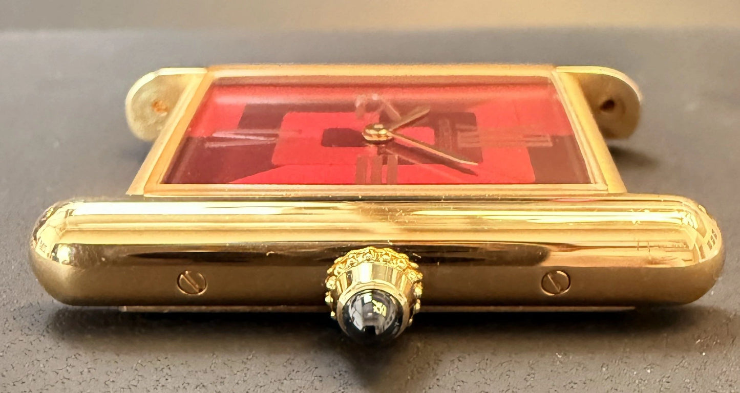 Cartier Tank Louis Cartier Red Laquer (SOLD)