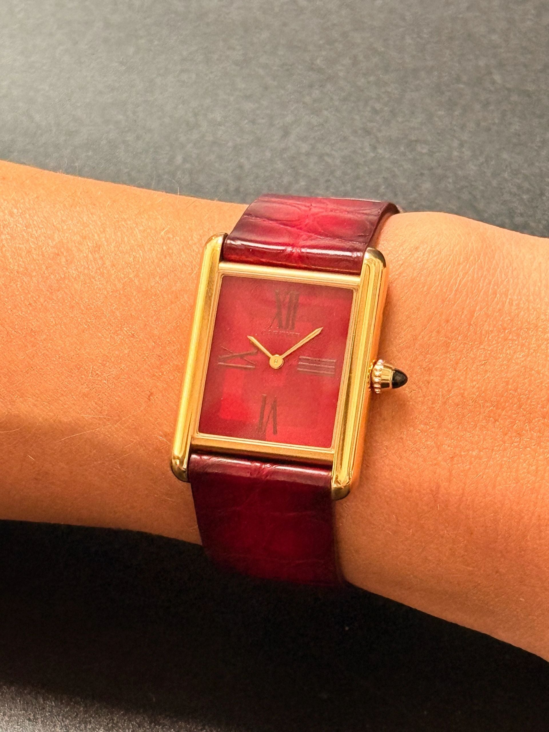 Cartier Tank Louis Cartier Red Laquer (SOLD)