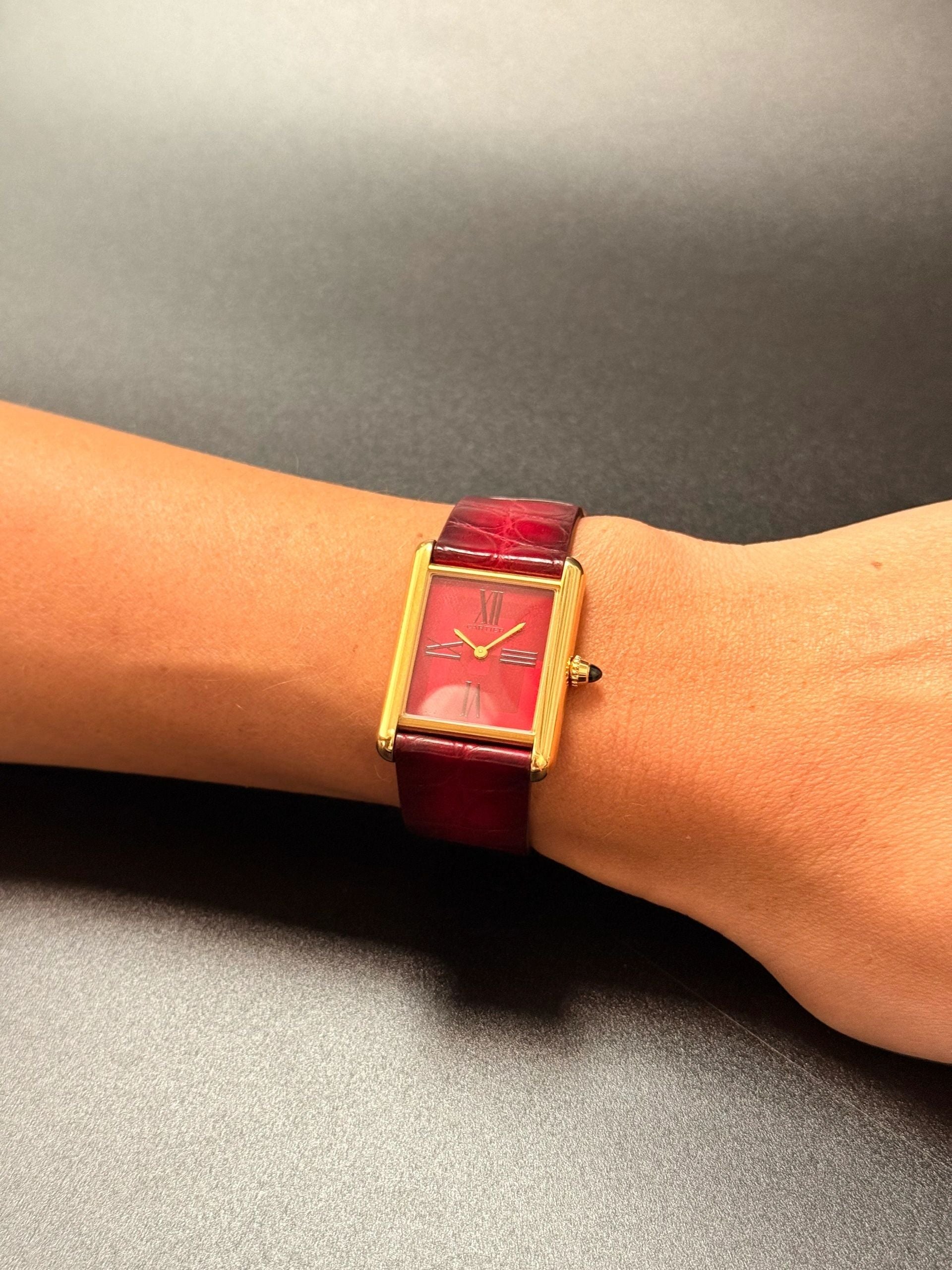 Cartier Tank Louis Cartier Red Laquer (SOLD)