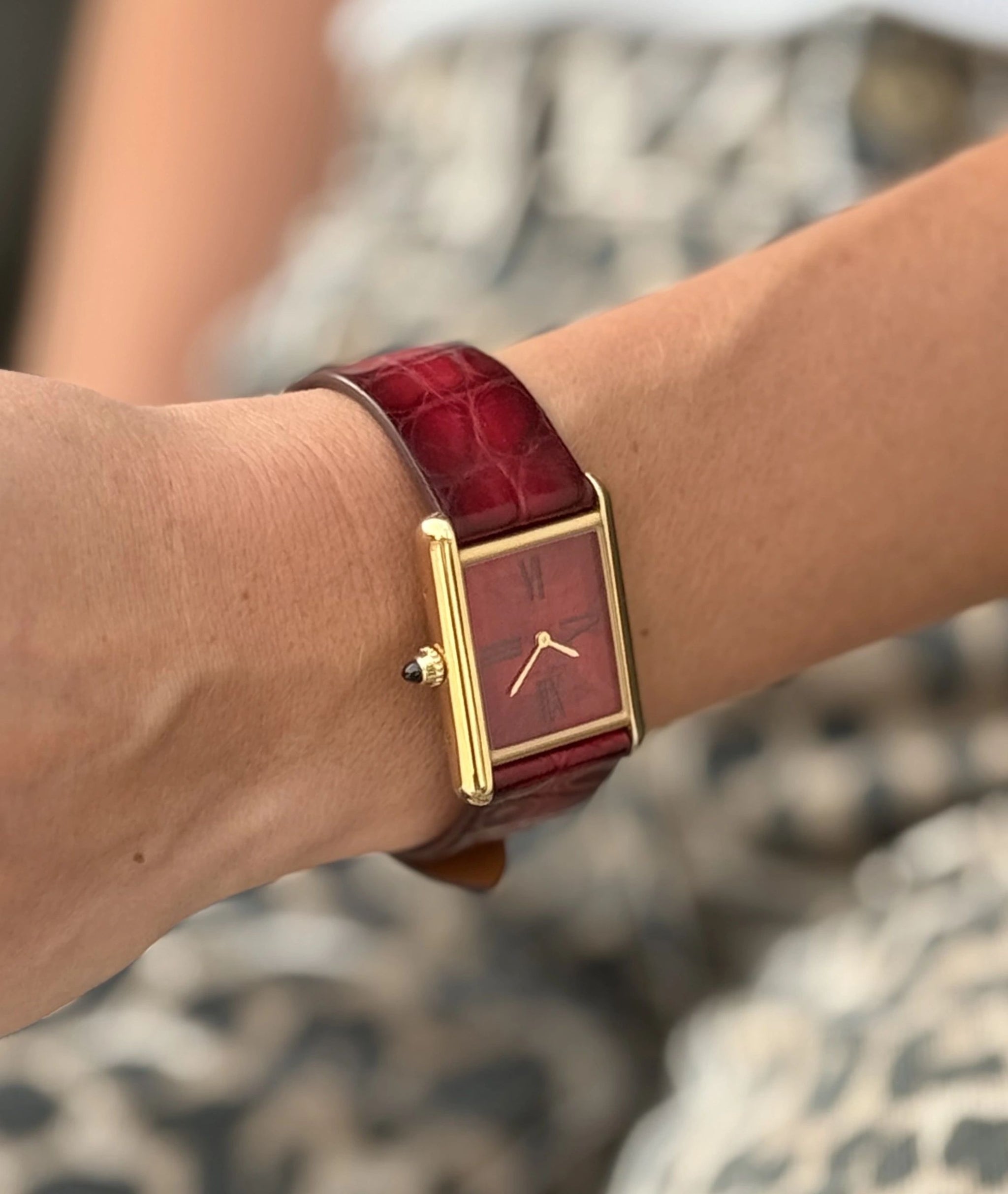 Cartier Tank Louis Cartier Red Laquer (SOLD)